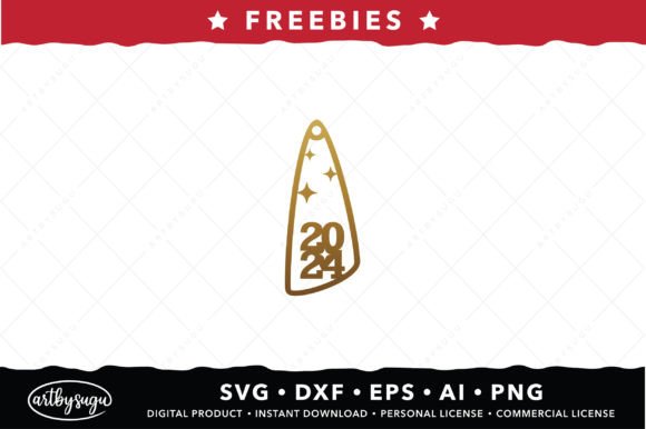 2024 New Year Earrings Svg Freebies: Elevate Your Festive Design