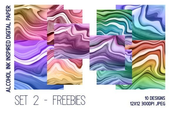 Alcohol Ink Set 2 Digital Paper FREEBIES: A Designer's Resource