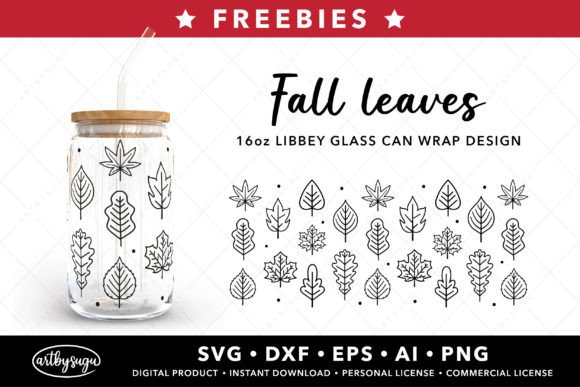 Autumnal Elegance: Libbey Glass Wrap SVG Designs