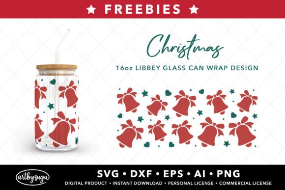 Christmas Libbey Can Wrap SVG Freebies: Your Design Toolkit