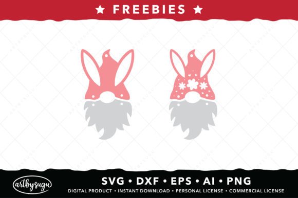 Creative Easter Gnome Earrings SVG Freebies for Designers