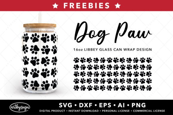 Dog Paw Libbey Can Wrap Svg Freebies: A Designer's Guide