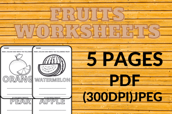 Fruits Worksheets Freebies: A Designer's Fresh Resource