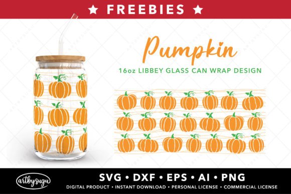 Pumpkin Libbey Glass Wrap Svg Freebies