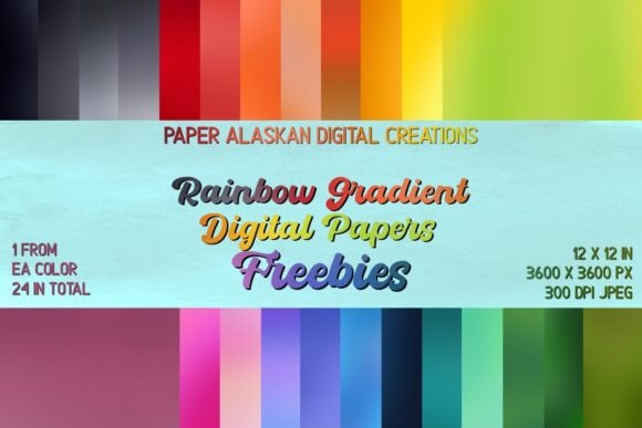 Rainbow Gradient Digital Papers: Elevate Your Creative Projects