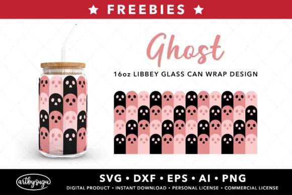 Spooky Elegance: Halloween Ghost Glass Wrap Svg Freebies