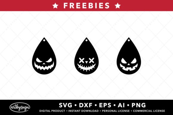Spooky Season Design: Halloween Earrings SVG Freebies