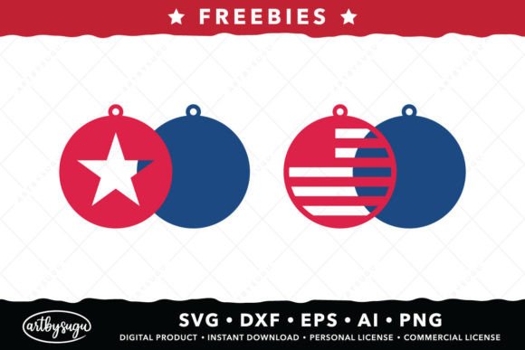 USA Stacked Earrings SVG: Free Design Assets for Modern Creators