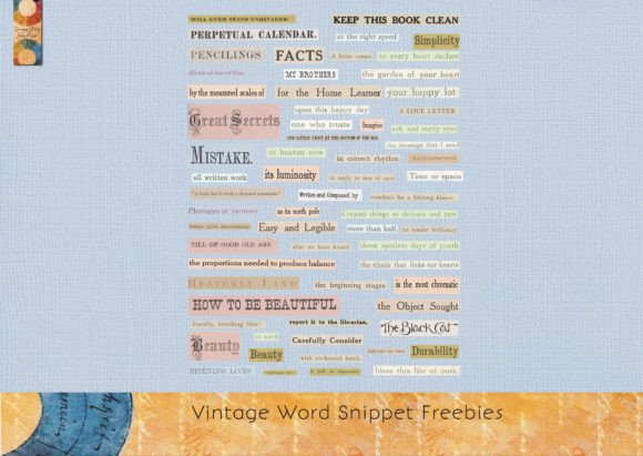 Vintage Word Snippet Freebies: A Designer's Asset